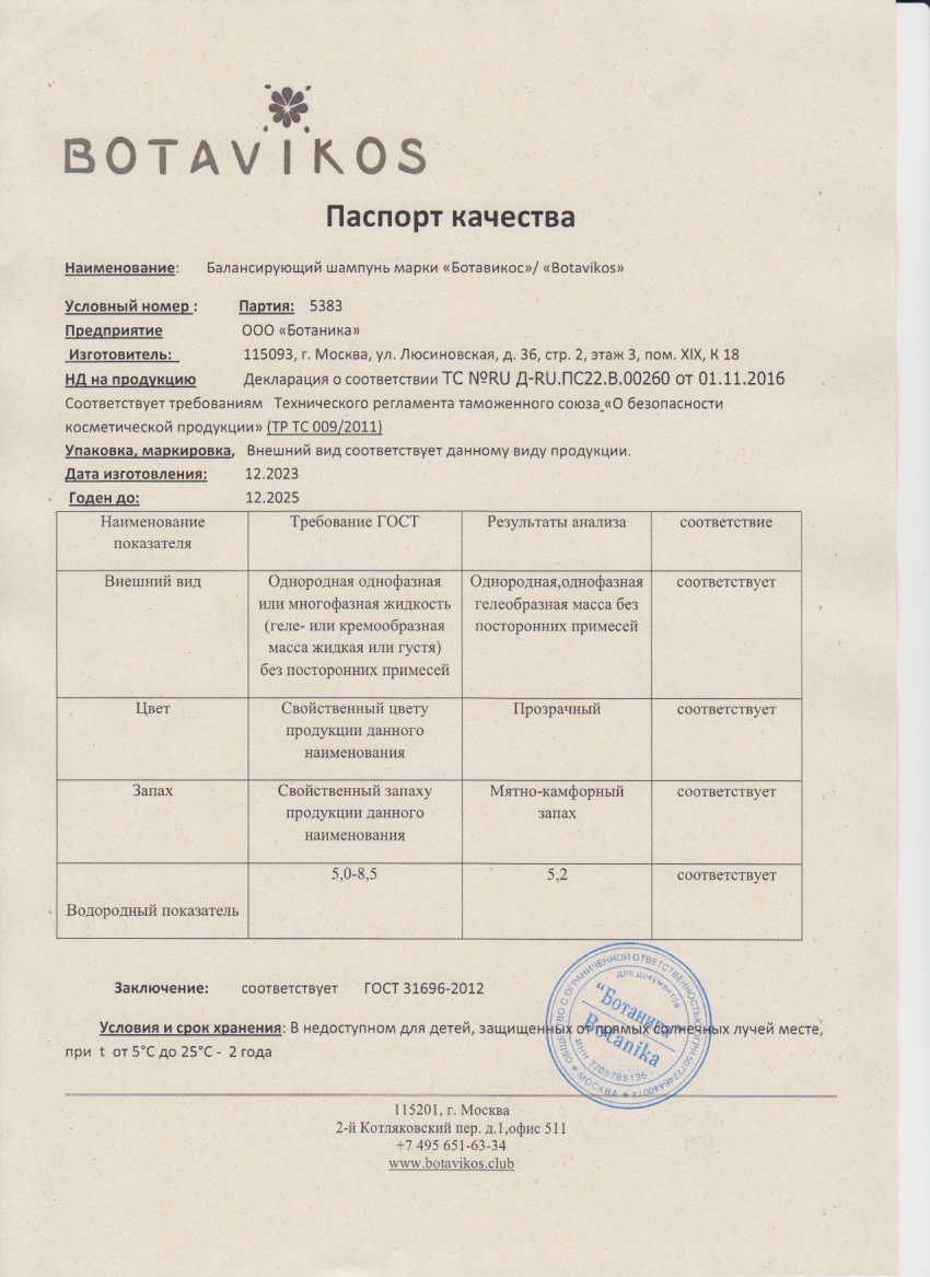 Паспорт №122023
